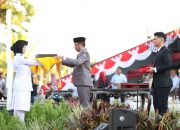 Penurunan Bendera Merah Putih HUT RI Ke-79, Pj Sekda Selaku Inspektur Upacara