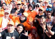 Komunitas F1 Mileneak Gelar Senam Ininnawa Dihadiri Calon Walikota Indira Yusuf Ismail di Kecamatan Tamalate