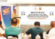 Musprov PGI Sulsel Dibuka, Sekda Dorong Pengembangan Atlet Muda